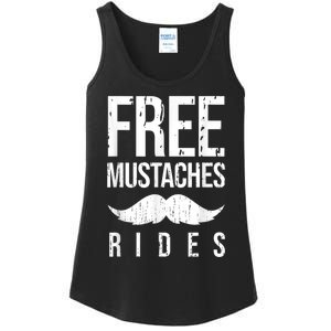 Free Mustache Rides Funny Ladies Essential Tank