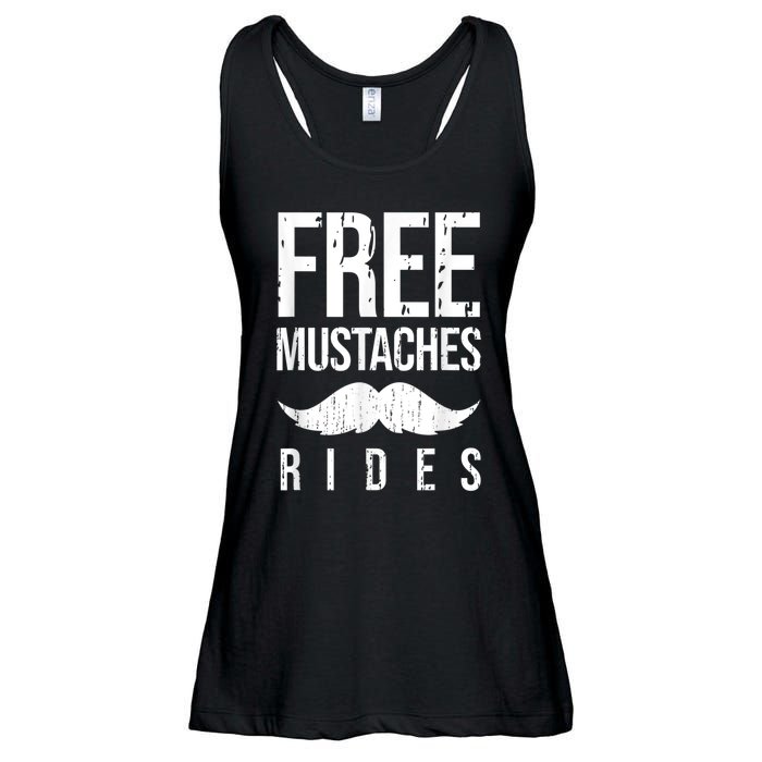 Free Mustache Rides Funny Ladies Essential Flowy Tank