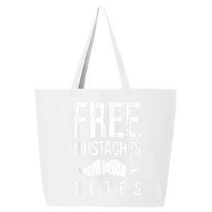 Free Mustache Rides Funny 25L Jumbo Tote