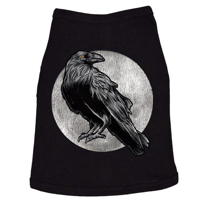 Full Moon Raven Bird Gift Scary Crow Doggie Tank