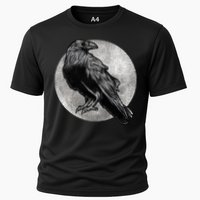 Full Moon Raven Bird Gift Scary Crow Cooling Performance Crew T-Shirt