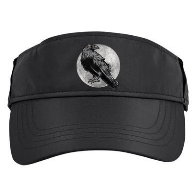 Full Moon Raven Bird Gift Scary Crow Adult Drive Performance Visor