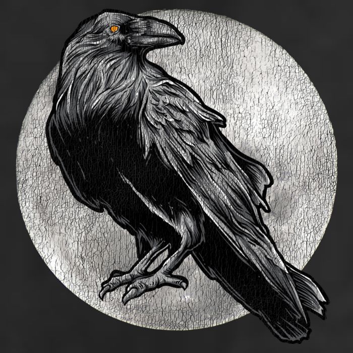 Full Moon Raven Bird Gift Scary Crow Adult Drive Performance Visor