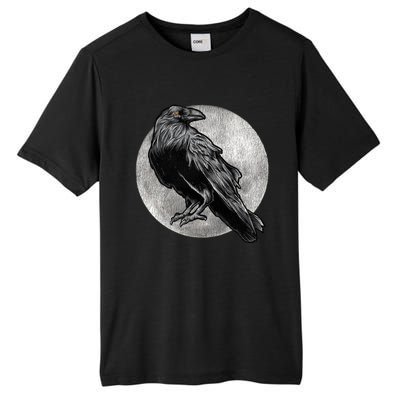 Full Moon Raven Bird Gift Scary Crow Tall Fusion ChromaSoft Performance T-Shirt