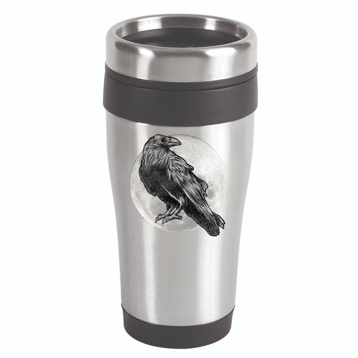 Full Moon Raven Bird Gift Scary Crow 16oz Travel Tumbler