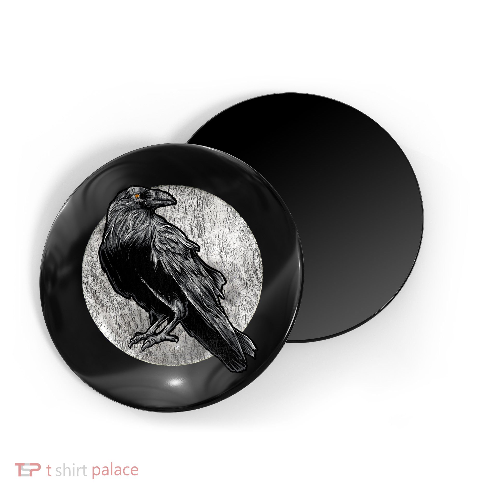 Full Moon Raven Bird Gift Scary Crow Magnet