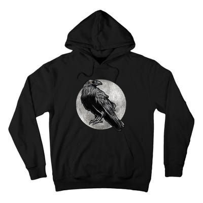 Full Moon Raven Bird Gift Scary Crow Tall Hoodie