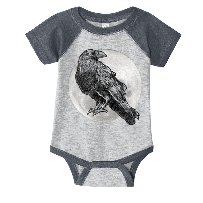 Full Moon Raven Bird Gift Scary Crow Infant Baby Jersey Bodysuit