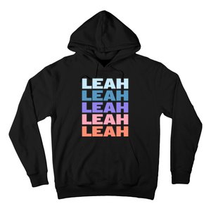 Funny Modern Repeated Text Design Leah Hoodie