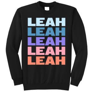 Funny Modern Repeated Text Design Leah Sweatshirt