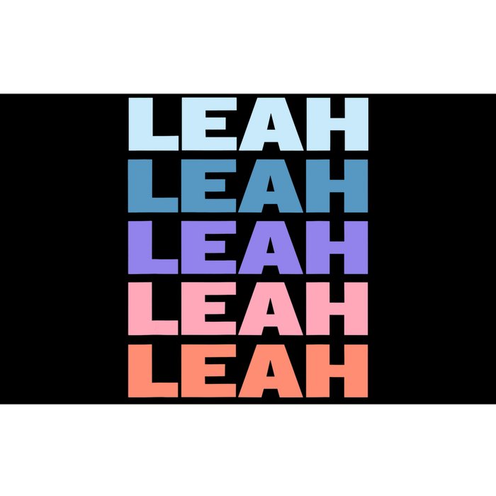 Funny Modern Repeated Text Design Leah Bumper Sticker