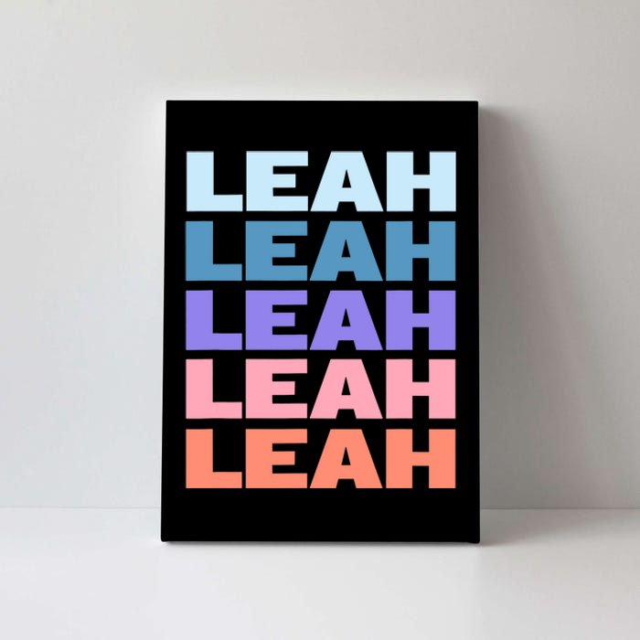 Funny Modern Repeated Text Design Leah Canvas