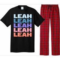 Funny Modern Repeated Text Design Leah Pajama Set