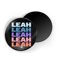 Funny Modern Repeated Text Design Leah Magnet