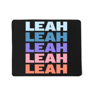 Funny Modern Repeated Text Design Leah Mousepad