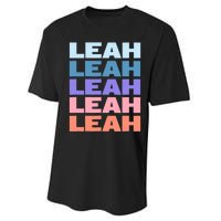 Funny Modern Repeated Text Design Leah Performance Sprint T-Shirt