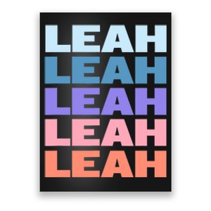 Funny Modern Repeated Text Design Leah Poster