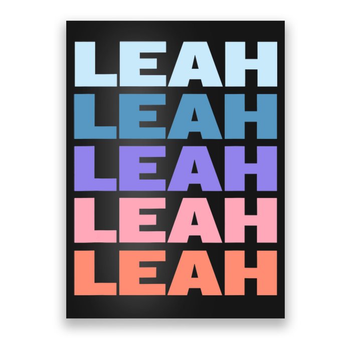 Funny Modern Repeated Text Design Leah Poster