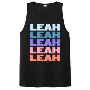 Funny Modern Repeated Text Design Leah PosiCharge Competitor Tank