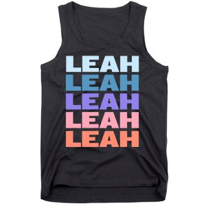 Funny Modern Repeated Text Design Leah Tank Top