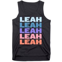 Funny Modern Repeated Text Design Leah Tank Top