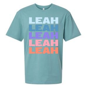 Funny Modern Repeated Text Design Leah Sueded Cloud Jersey T-Shirt