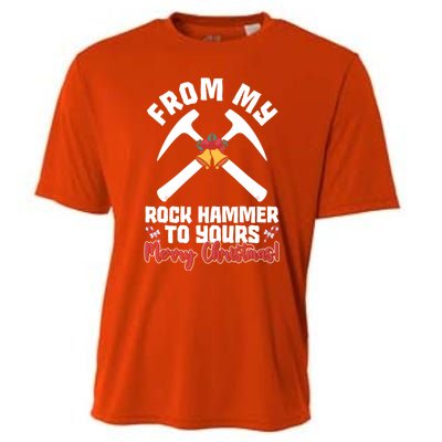 From My Rock Hammer To Yours Merry Christmas! Rockhounding Funny Gift Cooling Performance Crew T-Shirt