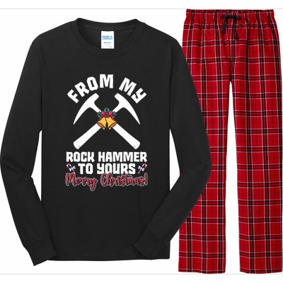 From My Rock Hammer To Yours Merry Christmas! Rockhounding Funny Gift Long Sleeve Pajama Set