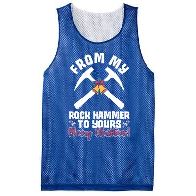 From My Rock Hammer To Yours Merry Christmas! Rockhounding Funny Gift Mesh Reversible Basketball Jersey Tank