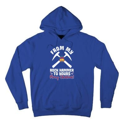 From My Rock Hammer To Yours Merry Christmas! Rockhounding Funny Gift Tall Hoodie