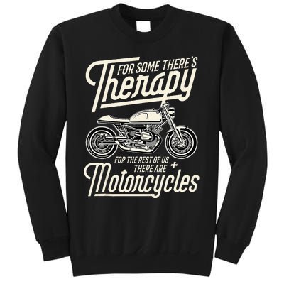 Funny Motorcycle Rider Therapy Vintage Biker Gift Sweatshirt