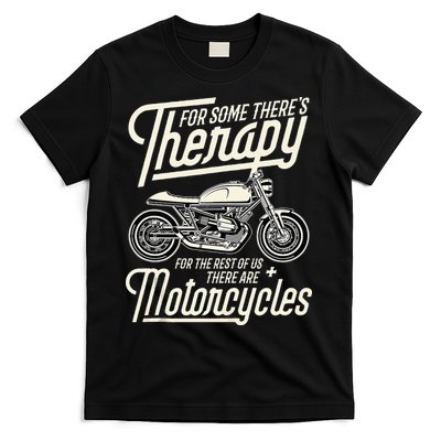 Funny Motorcycle Rider Therapy Vintage Biker Gift T-Shirt