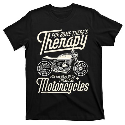 Funny Motorcycle Rider Therapy Vintage Biker Gift T-Shirt