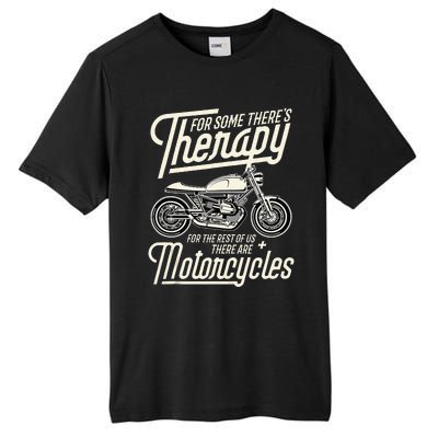 Funny Motorcycle Rider Therapy Vintage Biker Gift Tall Fusion ChromaSoft Performance T-Shirt