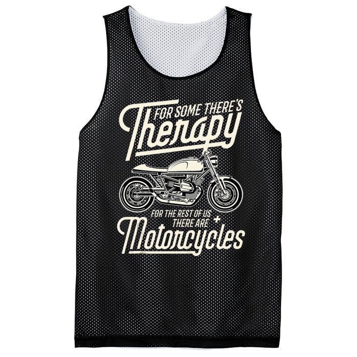 Funny Motorcycle Rider Therapy Vintage Biker Gift Mesh Reversible Basketball Jersey Tank