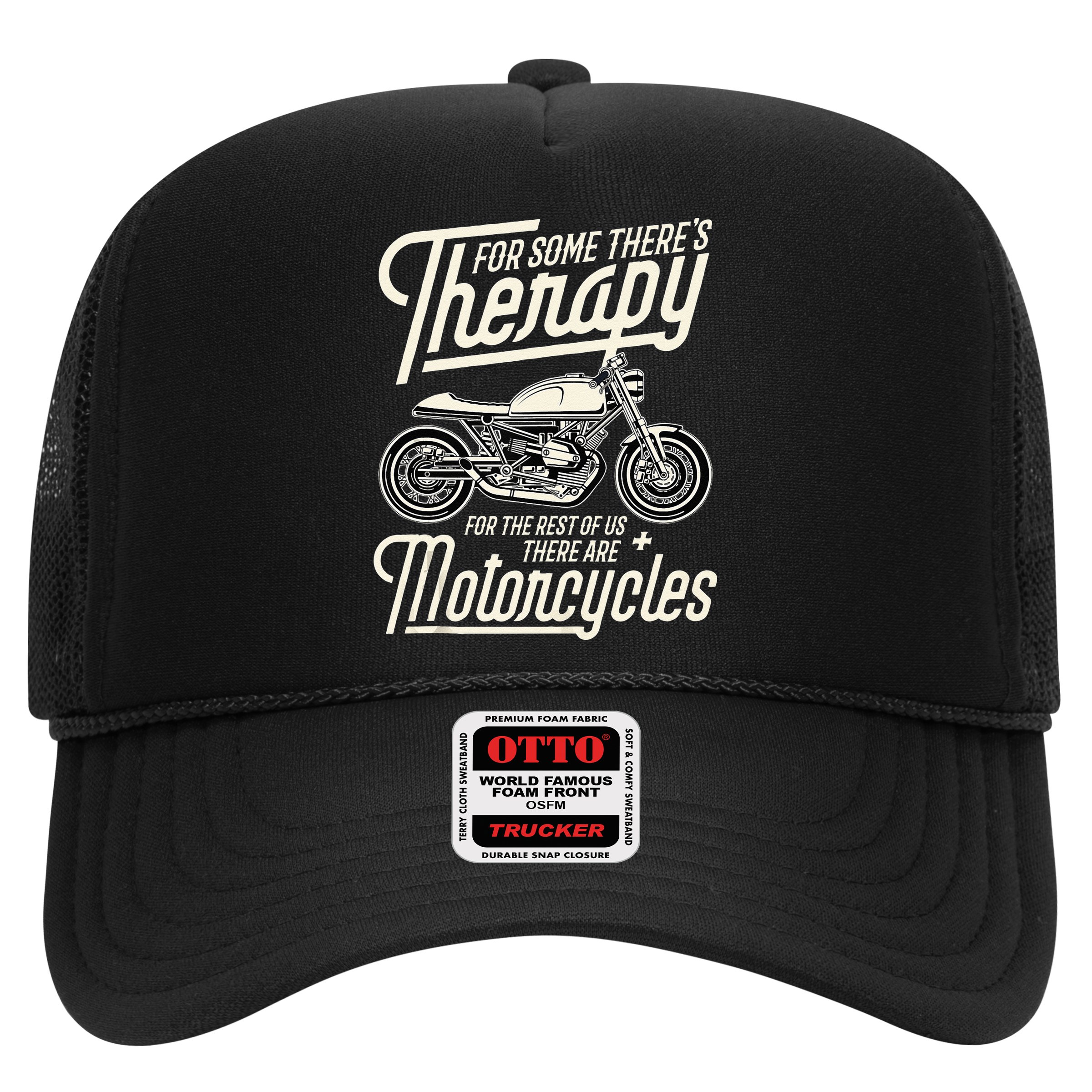 Funny Motorcycle Rider Therapy Vintage Biker Gift Hat