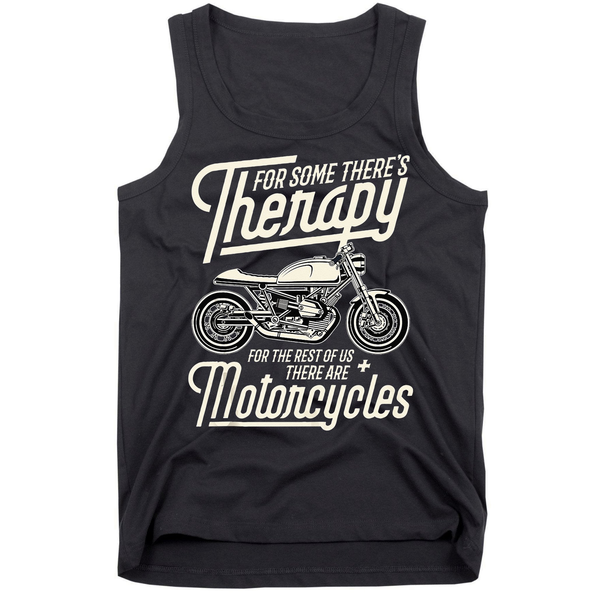Funny Motorcycle Rider Therapy Vintage Biker Gift Tank Top