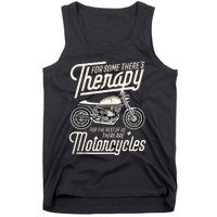 Funny Motorcycle Rider Therapy Vintage Biker Gift Tank Top