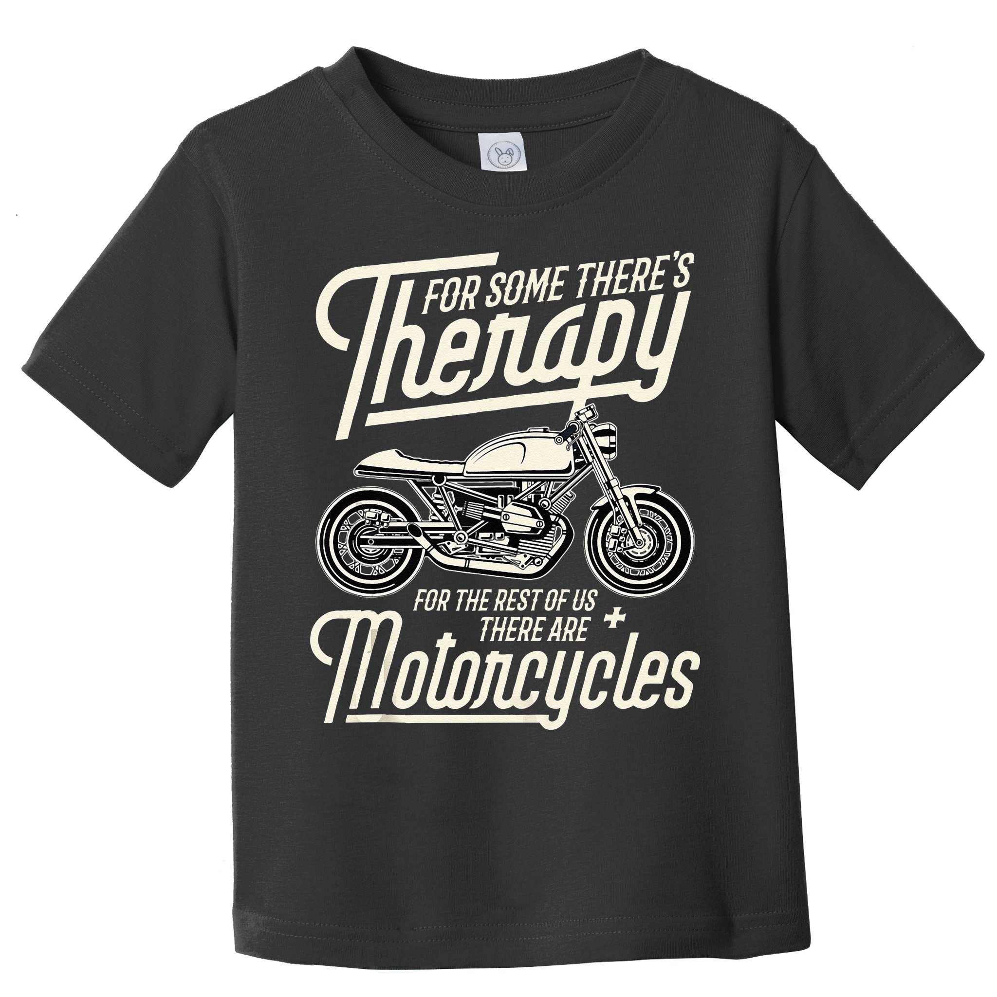 Funny Motorcycle Rider Therapy Vintage Biker Gift Toddler T-Shirt
