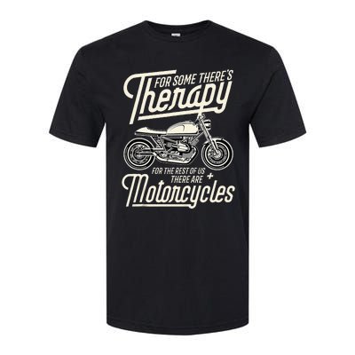 Funny Motorcycle Rider Therapy Vintage Biker Gift Softstyle CVC T-Shirt