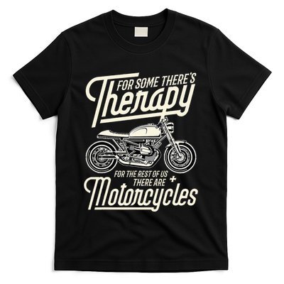 Funny Motorcycle Rider Therapy  Vintage Biker Gift T-Shirt