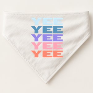 Funny Modern Repeated Text Design Yee Gift USA-Made Doggie Bandana