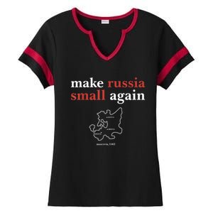 Funny Make Russia Small Again Political Humor Design Ladies Halftime Notch Neck Tee