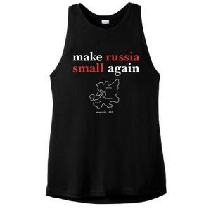 Funny Make Russia Small Again Political Humor Design Ladies PosiCharge Tri-Blend Wicking Tank