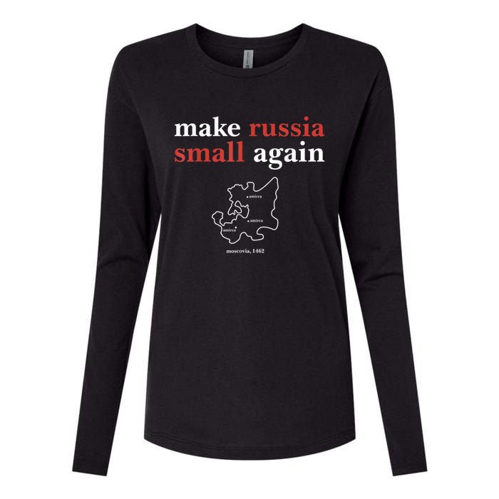 Funny Make Russia Small Again Political Humor Design Womens Cotton Relaxed Long Sleeve T-Shirt