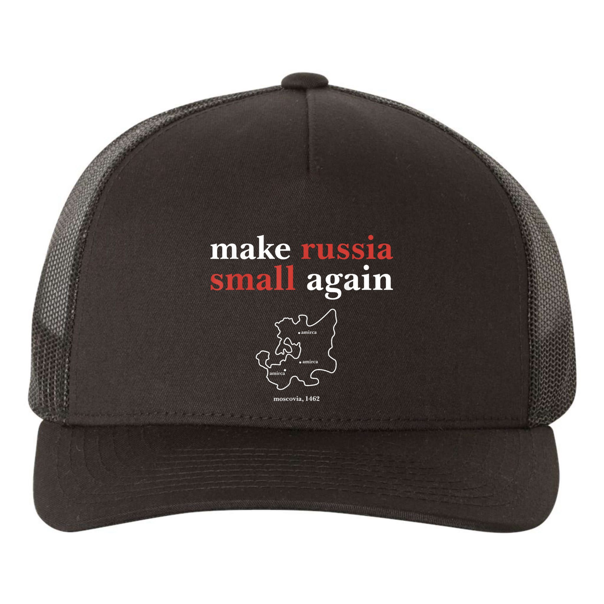 Funny Make Russia Small Again Political Humor Design Yupoong Adult 5-Panel Trucker Hat
