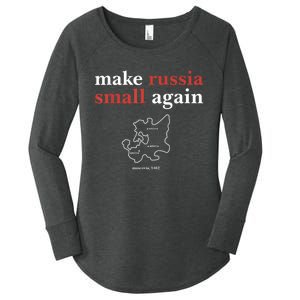 Funny Make Russia Small Again Political Humor Design Women's Perfect Tri Tunic Long Sleeve Shirt