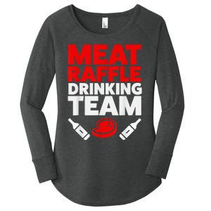 Funny Meat Raffle Drinking Team Buffalo NY Minnesota Women's Perfect Tri Tunic Long Sleeve Shirt