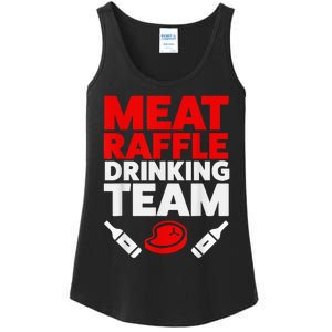 Funny Meat Raffle Drinking Team Buffalo NY Minnesota Ladies Essential Tank