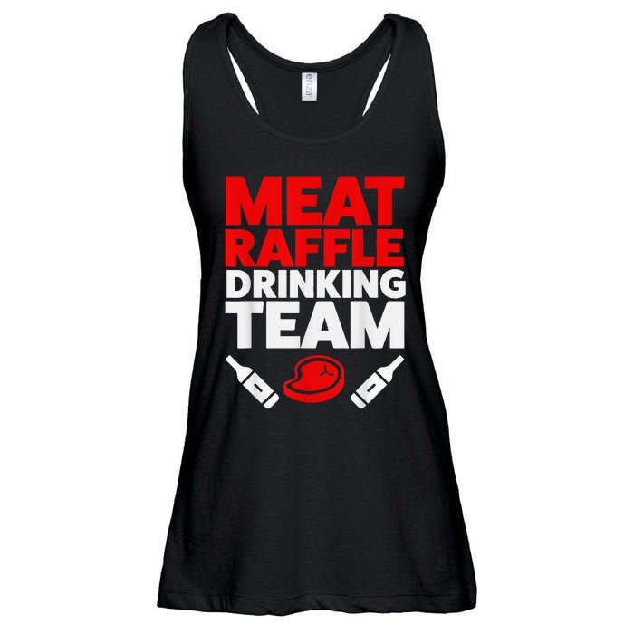 Funny Meat Raffle Drinking Team Buffalo NY Minnesota Ladies Essential Flowy Tank